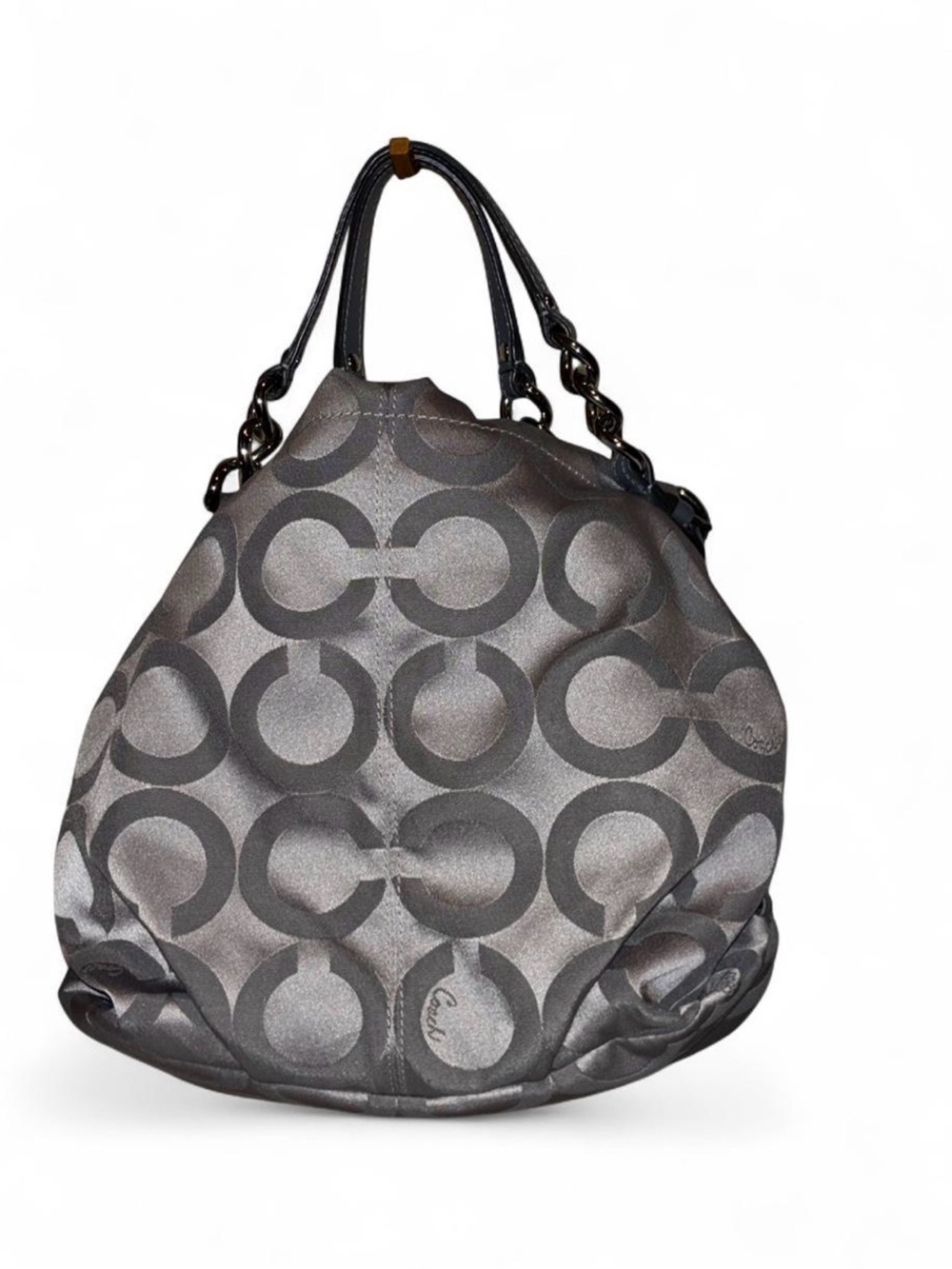 Gray Signature Pattern Shoulder Bag - Picture 2 of 9